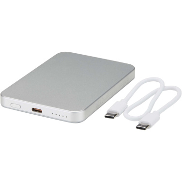 Logo trade mainoslahja ja liikelahja tuotekuva: Avis 5000 mAh magneettinen varavirtalaite RCS kierrätetystä alumiinista 