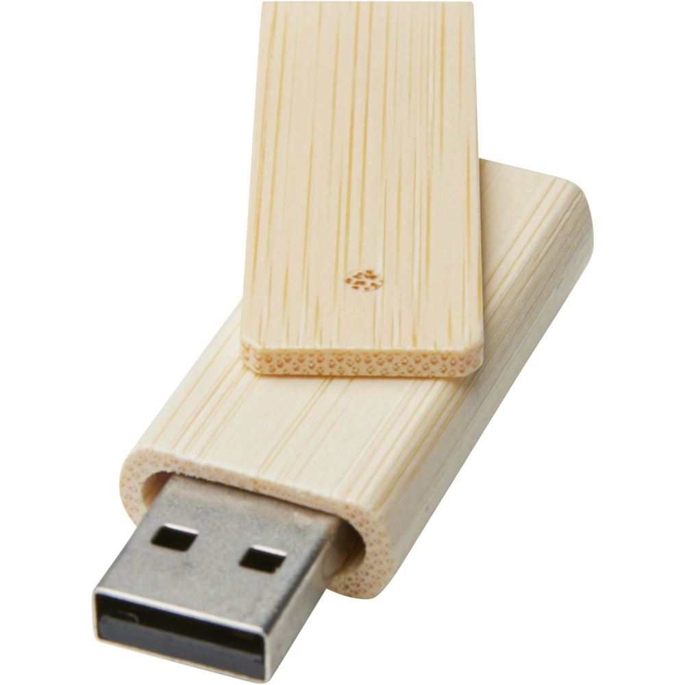 Logotrade reklaminiai produktai nuotrauka: Pasukite 8 GB bambuko USB atmintinę