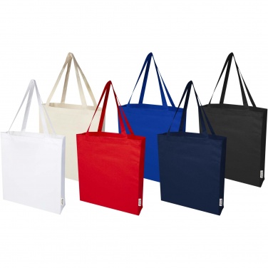 Logotrade reklaminės dovanos nuotrauka: Madras 140 g/m² GRS perdirbtos medvilnės rankinis krepšys