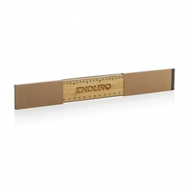 Logotrade dovana nuotrauka: Timberson ypač stora 30 cm dvipusė bambuko liniuotė