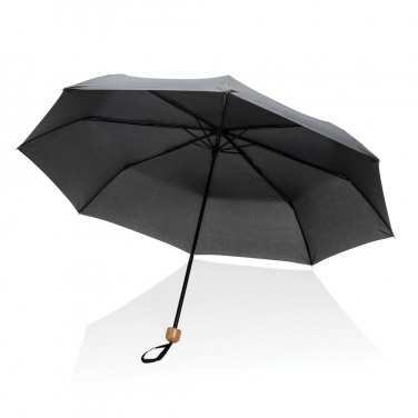 Logotrade dovana nuotrauka: 20,5" Impact AWARE™ RPET 190T Pongee bambuko mini skėtis