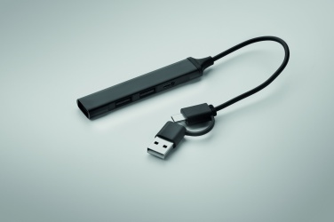 Logotrade reklaminiai produktai nuotrauka: USB 4 prievadų šakotuvas 19 cm