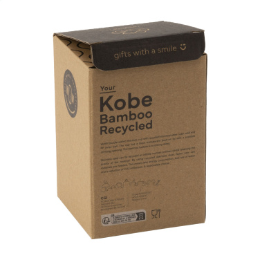 Logotrade reklaminės dovanos nuotrauka: Kobe Bamboo RCS Recycled Steel 350 ml kavos puodelis