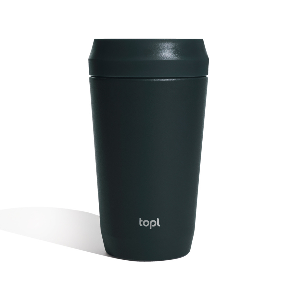 Logotrade reklaminės dovanos nuotrauka: Patentuotas „Topl“ perdirbto plieno „To Go“ 354 ml
