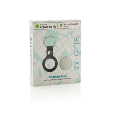 Logotrade reklaminiai produktai nuotrauka: „Findmate Dual RCS“ perdirbto plastiko daiktų ieškiklis IPX 5