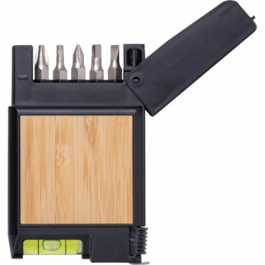 Logotrade dovana nuotrauka: 3 metrų ilgio matavimo juosta su lygiu HALIFAX