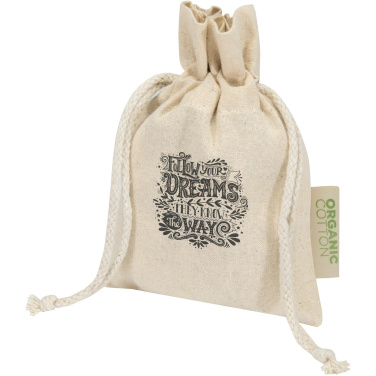 Logotrade reklaminės dovanos nuotrauka: Odisha 140 g/m² OCS ekologiškas dovanų maišelis - 15 x 10 cm