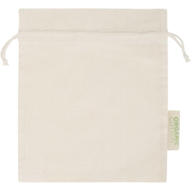 Logotrade reklaminės dovanos nuotrauka: Odisha 140 g/m² OCS ekologiškas dovanų maišelis - 30 x 25 cm