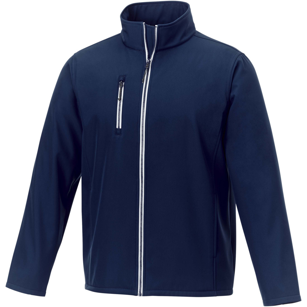 Logotrade reklaminės dovanos nuotrauka: Vyriška GRS perdirbto audinio softshell striukė „Orion“