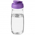 H2O Active® Pulse 600 ml sporta pudele ar pārslēdzamu vāku, Caurspīdīgs / violets