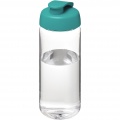 H2O Active® Octave Tritan™ 600 ml sporta pudele ar pārslēdzamu vāku, Caurspīdīgs caurspīdīgs / Aqua blue