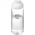 H2O Active® Octave Tritan™ 600 ml sporta pudele ar pārslēdzamu vāku, Caurspīdīgs caurspīdīgs / balts