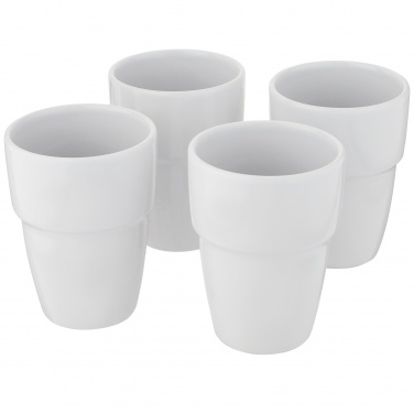Logotrade Ideja dāvanas foto: Staki 4-daļīgs 280 ml sakraujamās krūzes dāvanu komplekts