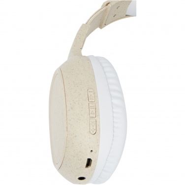 Logotrade biznesa dāvanas foto: Riff kviešu salmu Bluetooth® austiņas ar mikrofonu