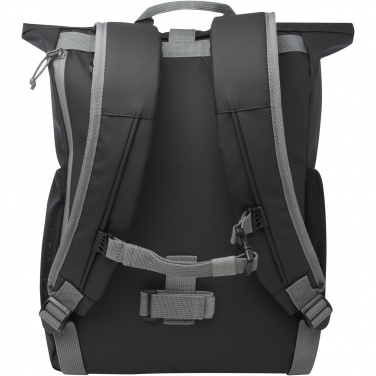 Logotrade logo dāvanas foto: Aqua 15" GRS otrreizējās pārstrādes ūdensizturīgs roll-top velosipēda soma 20L