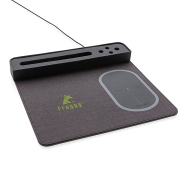 Logotrade ziemassvētku dāvanas foto: Air peles paliktnis ar 5W bezvadu uzlādi un USB
