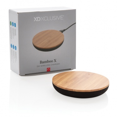 Logotrade Ideja dāvanas foto: Bamboo X 5W bezvadu lādētājs