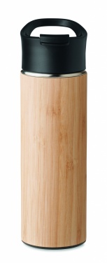 Logotrade biznesa dāvanas foto: Divsienu bambusa kolba 450ml