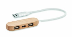 3 portu USB centrmezgls ar dubultu ieeju