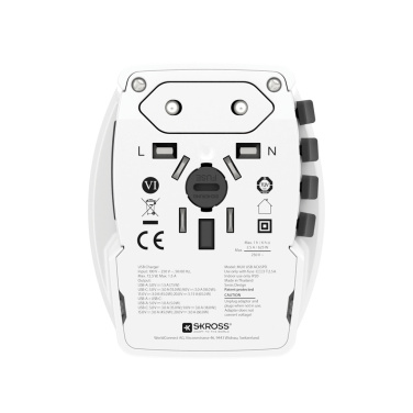 Logotrade Ideja dāvanas foto: SKROSS World Travel Adapter MUV 65W PD ar USB C kabeli