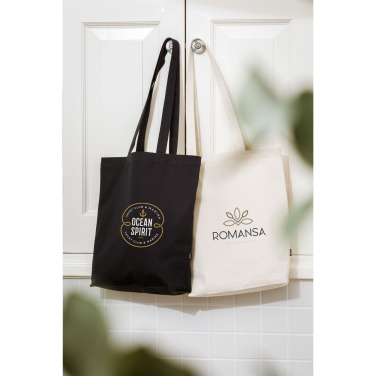 Logotrade korporatīvās dāvanas foto: GRS pārstrādāta audekla soma, dabiska (260 g/m²)