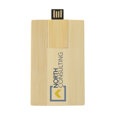 Logotrade Ideja dāvanas foto: Kredītkarte USB Bamboo 16 GB