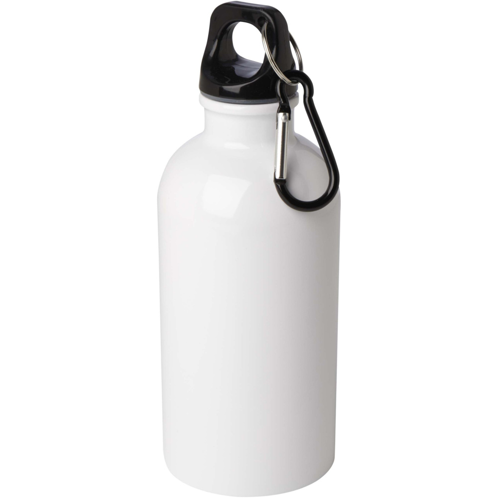 Logotrade ziemassvētku dāvanas foto: Oregon 400 ml RCS sertificēta vienas sienas nerūsējošā tērauda ūdens pudele ar karabīni