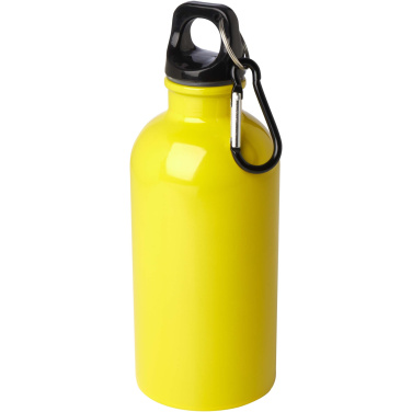 Logotrade logo dāvanas foto: Oregon 400 ml RCS sertificēta vienas sienas nerūsējošā tērauda ūdens pudele ar karabīni