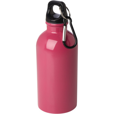 Logotrade biznesa dāvanas foto: Oregon 400 ml RCS sertificēta vienas sienas nerūsējošā tērauda ūdens pudele ar karabīni