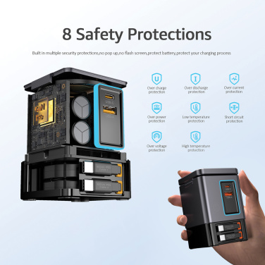 Logotrade Ideja dāvanas foto: Urban Vitamin Sacramento 105W GAN lādētājs+ievelkami kabeļi