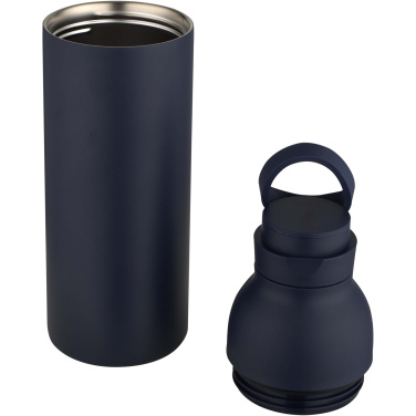 Logotrade biznesa dāvanas foto: Illuminate 650 ml RCS pārstrādāta dubultsienu nerūsējošā tērauda ūdens pudele ar 3 daļu vāku komplektu