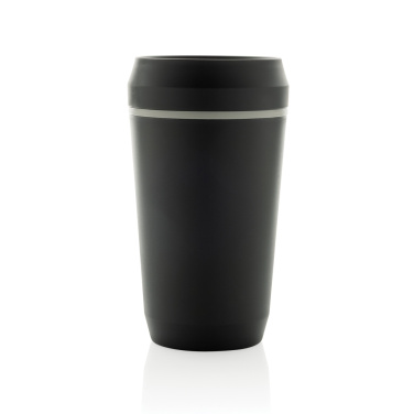 Logotrade logo dāvanas foto: Topl pārstrādātas plastmasas līdzņemšanas glāze ar patentētu 360 grādu vāku, 354 ml