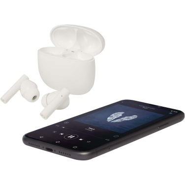 Logotrade ziemassvētku dāvanas foto: Alterf pārstrādātas plastmasas patiesi bezvadu Bluetooth® austiņas ar silikona ausu uzgaļiem