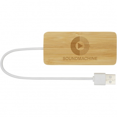 Лого трейд бизнес-подарки фото: USB-концентратор Tapas из бамбука