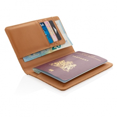 Лого трейд бизнес-подарки фото: Обложка для паспорта Cork Secure RFID