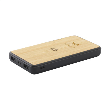 Логотрейд pекламные cувениры картинка: Boru Bamboo RCS Recycled ABS Powerbank Беспроводное зарядное устройство