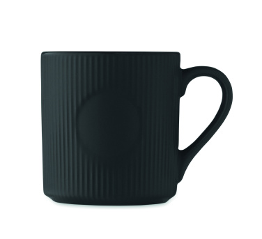 Логотрейд pекламные подарки картинка: Ribbed ceramic mug mat 340 ml