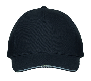 Логотрейд pекламные cувениры картинка: 5 panel LED cotton cap 220gr/m²