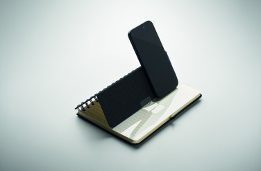 Лого трейд pекламные cувениры фото: A5 notebook with phone holder