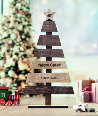 Лого трейд бизнес-подарки фото: Wooden Christmas tree