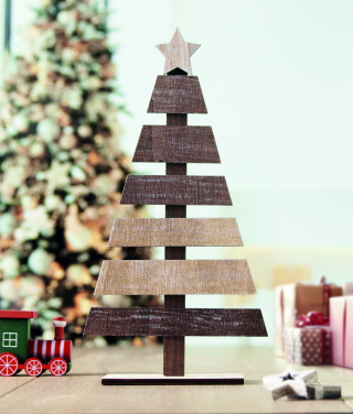 Лого трейд pекламные cувениры фото: Wooden Christmas tree