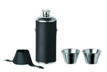Лого трейд бизнес-подарки фото: Hip flask with shot cups