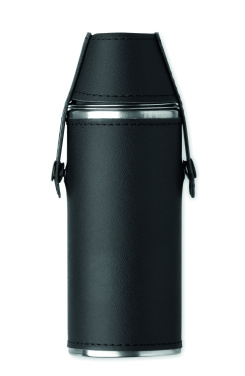 Лого трейд бизнес-подарки фото: Hip flask with shot cups