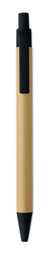 Логотрейд pекламные продукты картинка: Push button ball pen in bamboo