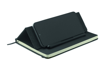 Лого трейд pекламные cувениры фото: A5 notebook with phone holder