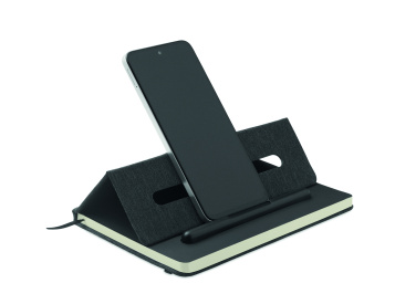 Логотрейд pекламные подарки картинка: A5 notebook with phone holder