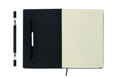 Лого трейд pекламные продукты фото: A5 notebook with phone holder