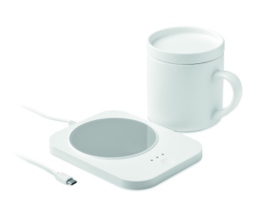 Логотрейд pекламные cувениры картинка: Wireless charger mug warmer set
