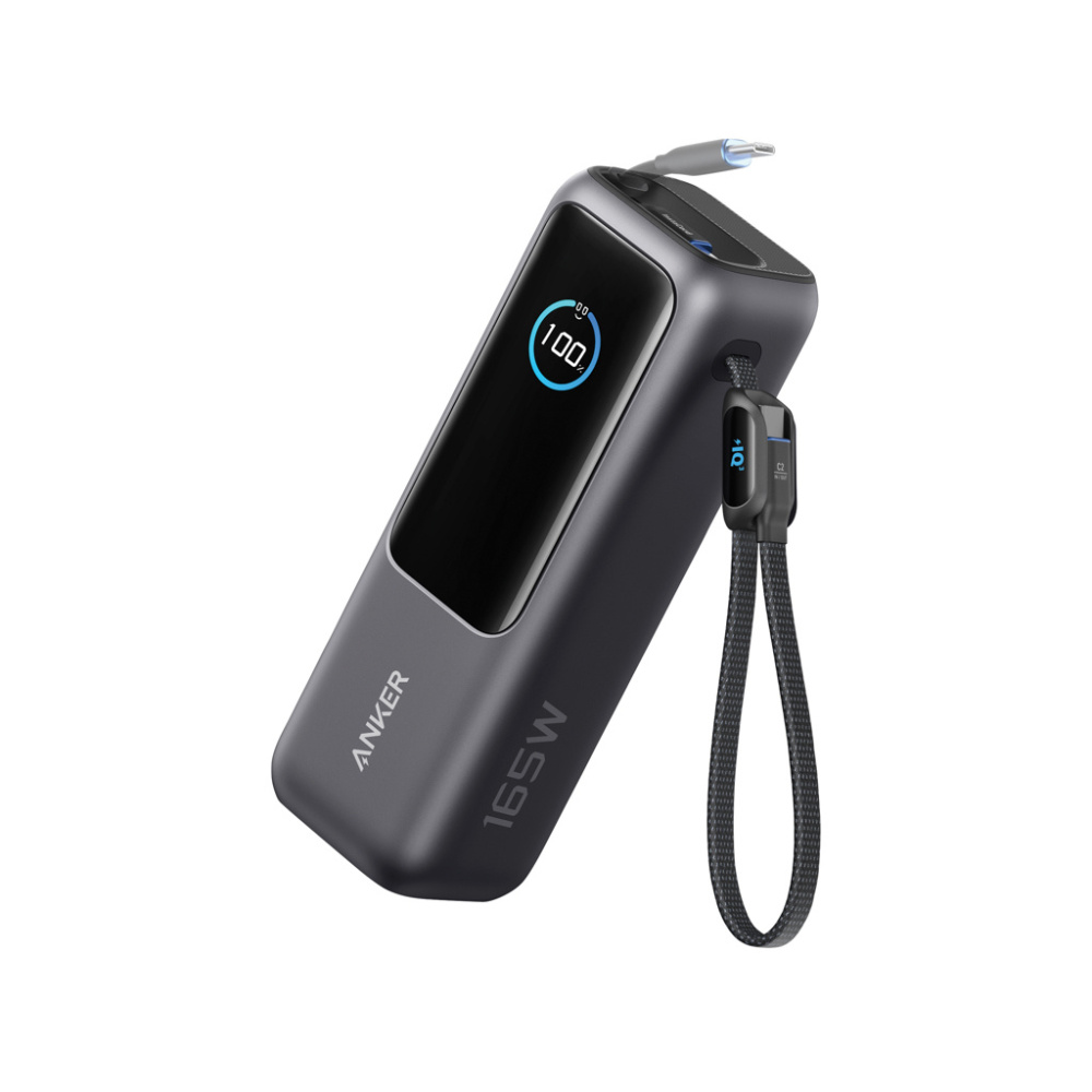 Логотрейд pекламные продукты картинка: Anker Power Bank 25.000 мАч 165 Вт, встроенный выдвижной кабель