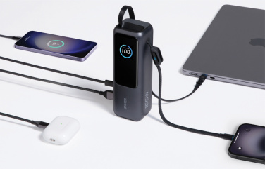 Логотрейд pекламные продукты картинка: Anker Power Bank 25.000 мАч 165 Вт, встроенный выдвижной кабель